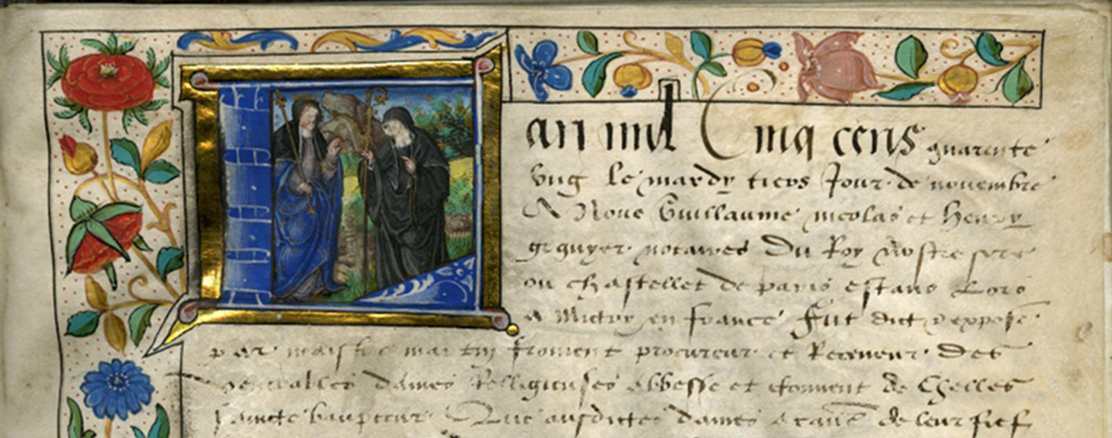 Lettre Savamment Peinte Sur Les Anciens Manuscrits Les manuscrits à décor | Archives départementales de Seine-et-Marne