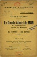 Page de couverture de l’ouvrage intitulé « Le Comte Albert de Mun de l’Académie Française.