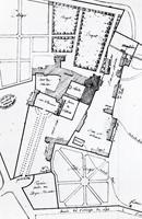 Détail du plan de l’enclos de l’abbaye du Lys dressé en 1792.