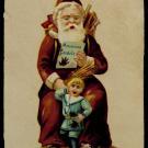 Le Père Noël corrigeant un enfant
