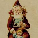 Le Père Noël corrigeant un enfant