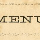 le mot menu est inscrit au centre et encadré d'une couronne végétale