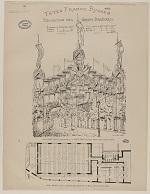 Dessin de la décoration des Grands boulevards de Paris, réalisée à l’occasion des fêtes franco-russe.