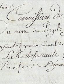 Extrait du procès-verbal d'accueil du premier Préfet de Seine-et-Marne