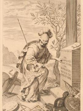 Gravure représentant l'éducation du Dauphin