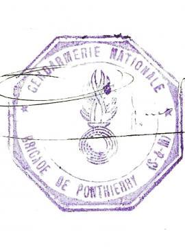 Tampon de la gendarmerie nationale, brigade de Ponthierry