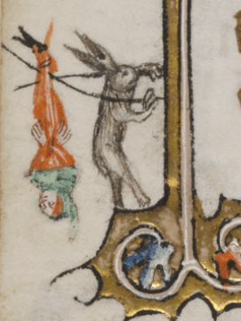 Détail d'un manuscrit conservé à la médiathèque du Luxembourg à Meaux