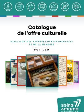 Page de couverture du catalogue de l'offre culturelle