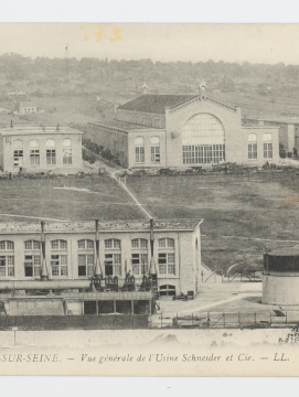 Vue des usines Schneider à Champagne-sur-Seine