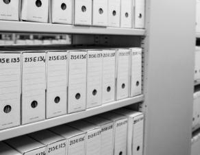 Vue des magasins contenant les archives notariales