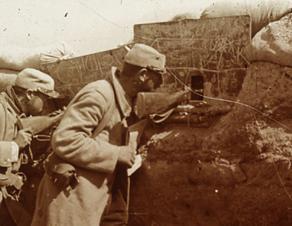 Soldats dans une tranchée, 1915