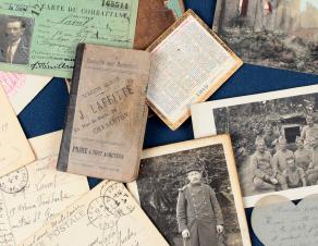 Pêle-mêle de documents familiaux de la Grande Guerre