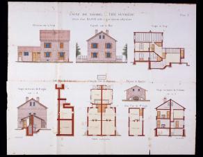 Maison de la cité ouvrière de Noisiel à deux logements