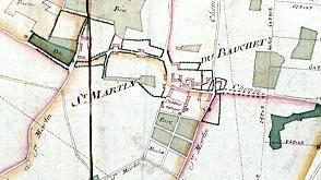 Plan d'intendance de Saint-Martin-du-Boschet, fin du XVIIIe siècle.