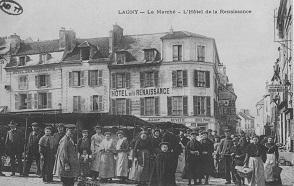 La place du marché à Lagny-sur-Marne.