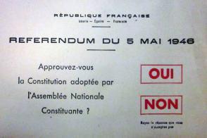 Bulletin utilisé lors du référendum du 5 mai 1946