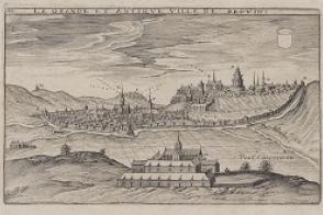Lithographie de Provins au XVIIe siècle.