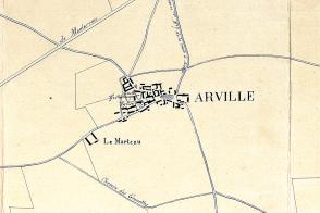 Plan de la commune d'Arville