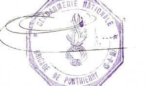 Tampon de la gendarmerie nationale, brigade de Ponthierry