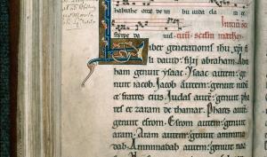 BM Provins, Fonds ancien, ms. 11, missel-prosaire de Sens, XIIIe s, feuillet avec initiale enluminée