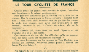 Mon vieux clocher, bulletin paroissial de Bellot, chronique sportive, 1911 