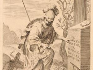 Gravure représentant l'éducation du Dauphin