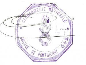 Tampon de la gendarmerie nationale, brigade de Ponthierry