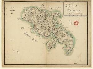 Carte de l'île de la Martinique, fin XVIIIe siècle