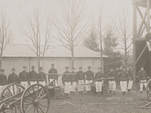 Carte postale, manœuvres des pompiers à Lorrez-le-Bocage 