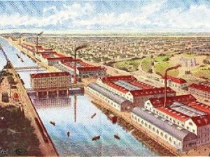 L' usine Menier de Noisiel, dessin.