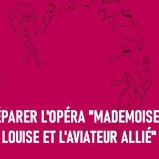 Caricature d'Hitler jouant du pipeau dont les notes de musique deviennent des marteaux qui frappent le crâne d'un élève
