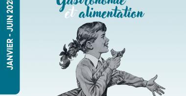 couverture programmation 2025 au centre une petite fille portant sous le bras deux baguettes et mangeant un croissant