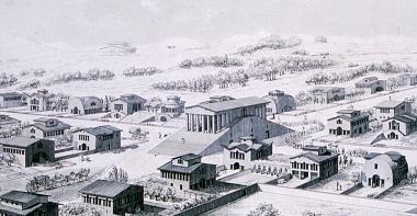 Détail de la gravure de Claude Nicolas Ledoux