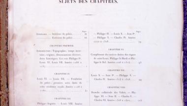 La table des chapitres