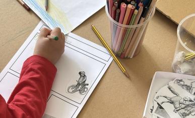 Une planche de BD réalisé par un jeune aux Archives
