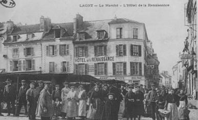 La place du marché à Lagny-sur-Marne.