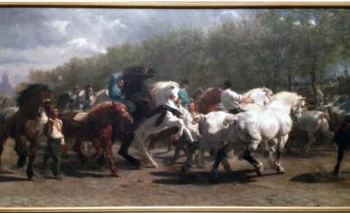 Le marché aux chevaux peint par Rosa Bonheur