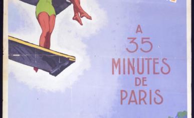 Publicité pour la plage de Meaux Trilport, à 35 min de Paris