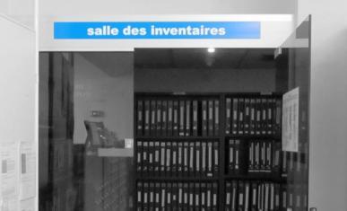 salle des inventaires aux Archives départementales.