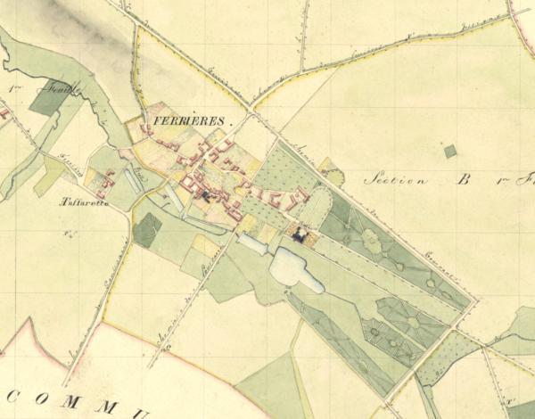 Plan du cadastre de Ferrières-en-Brie. 