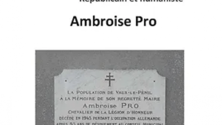 Couverture du livre "Une vie d’engagement : Républicain et humaniste, Ambroise Pro"