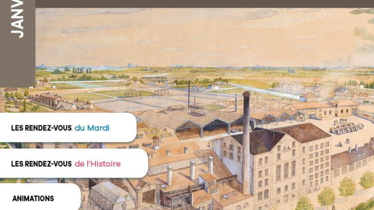 Dessin représentant la brasserie Gruber à Melun