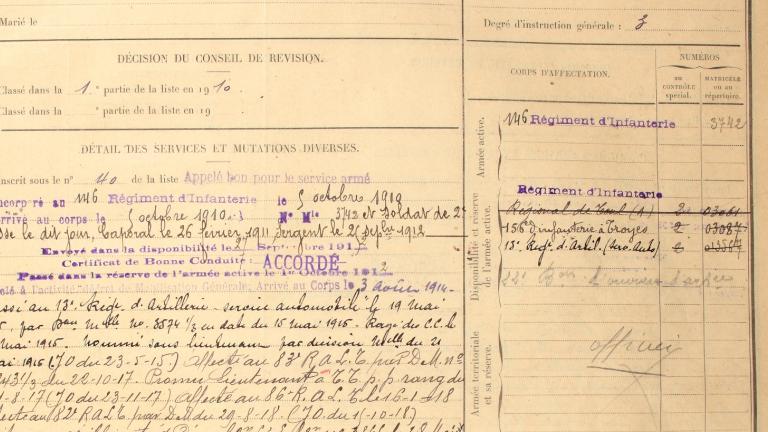 Répertoires alphabétiques et registres matricules | Archives ...