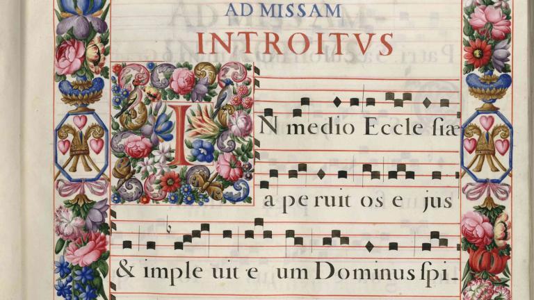 Introït pour la messe de la fête de saint Augustin (folio 21)