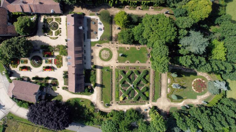 Vue aérienne du jardin Bourdelle