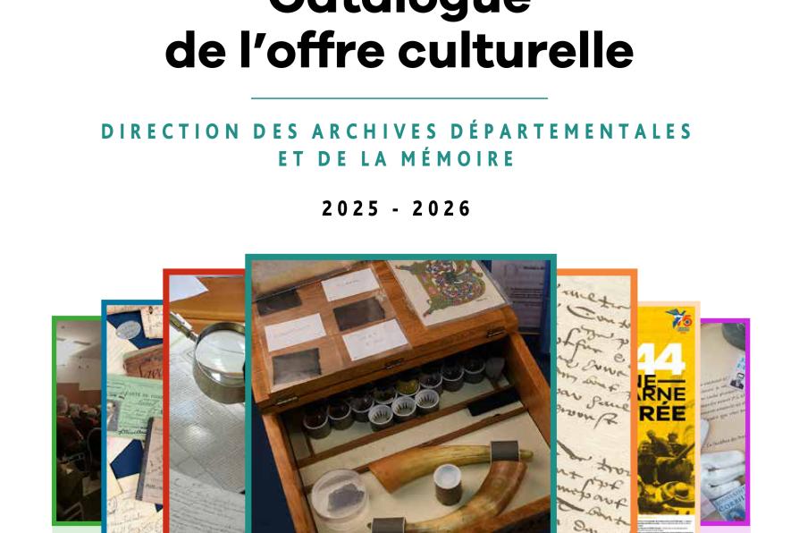 Page de couverture du catalogue de l'offre culturelle