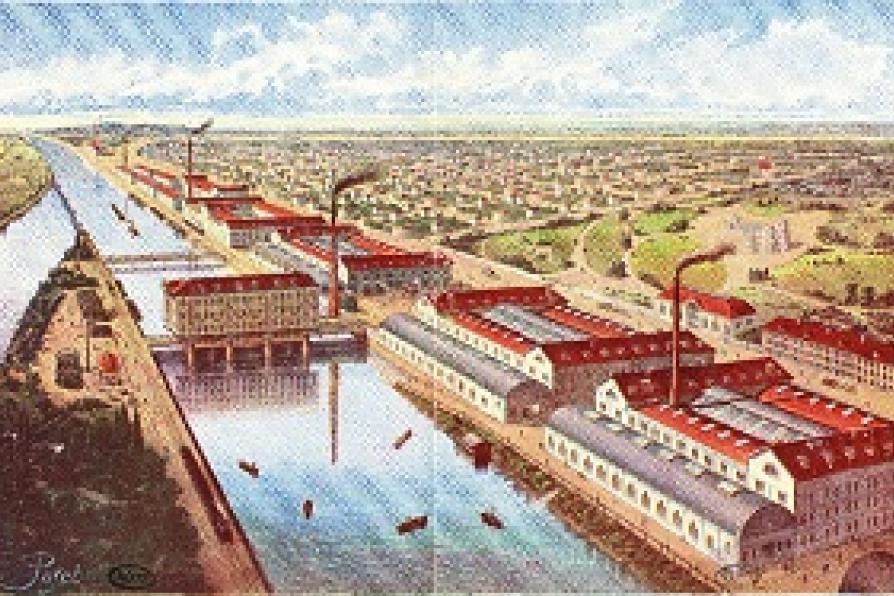 L' usine Menier de Noisiel, dessin.