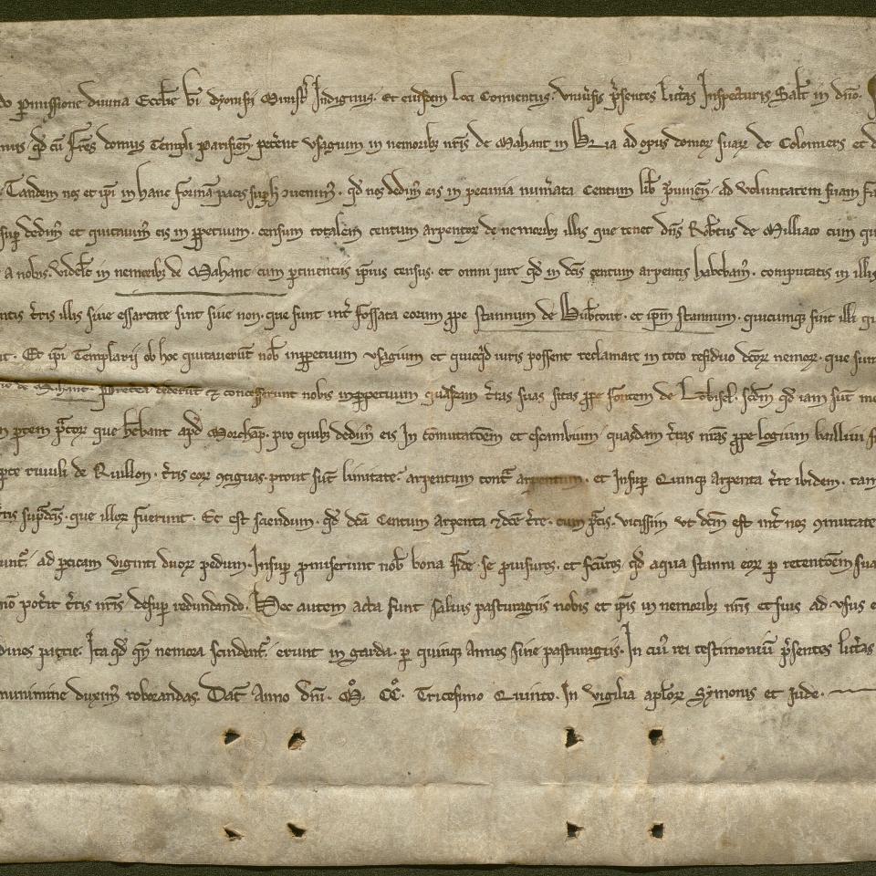 Parchemin rédigé en latin