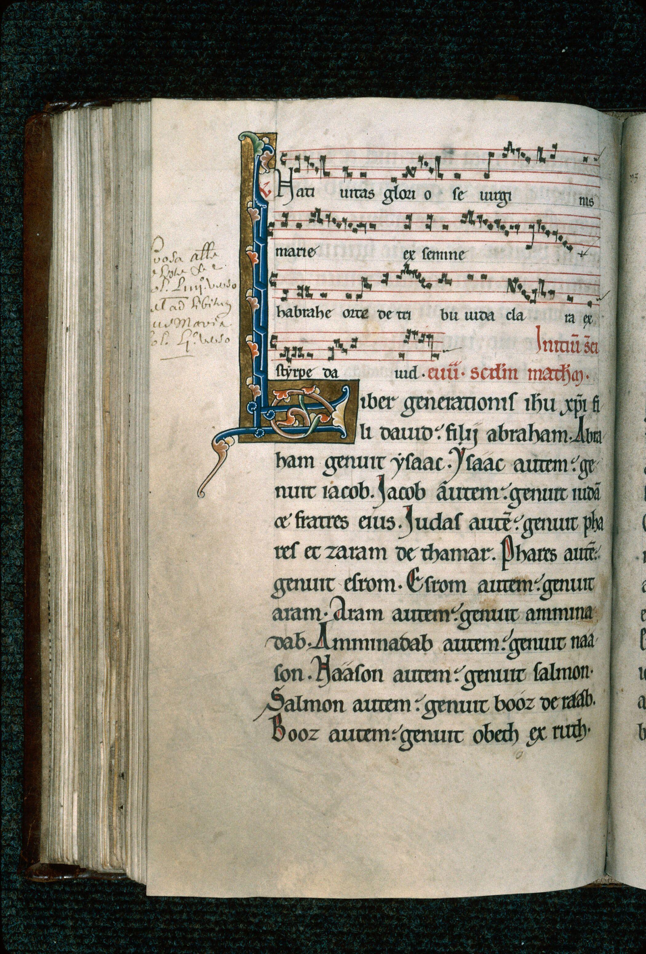 BM Provins, Fonds ancien, ms. 11, missel-prosaire de Sens, XIIIe s, feuillet avec initiale enluminée