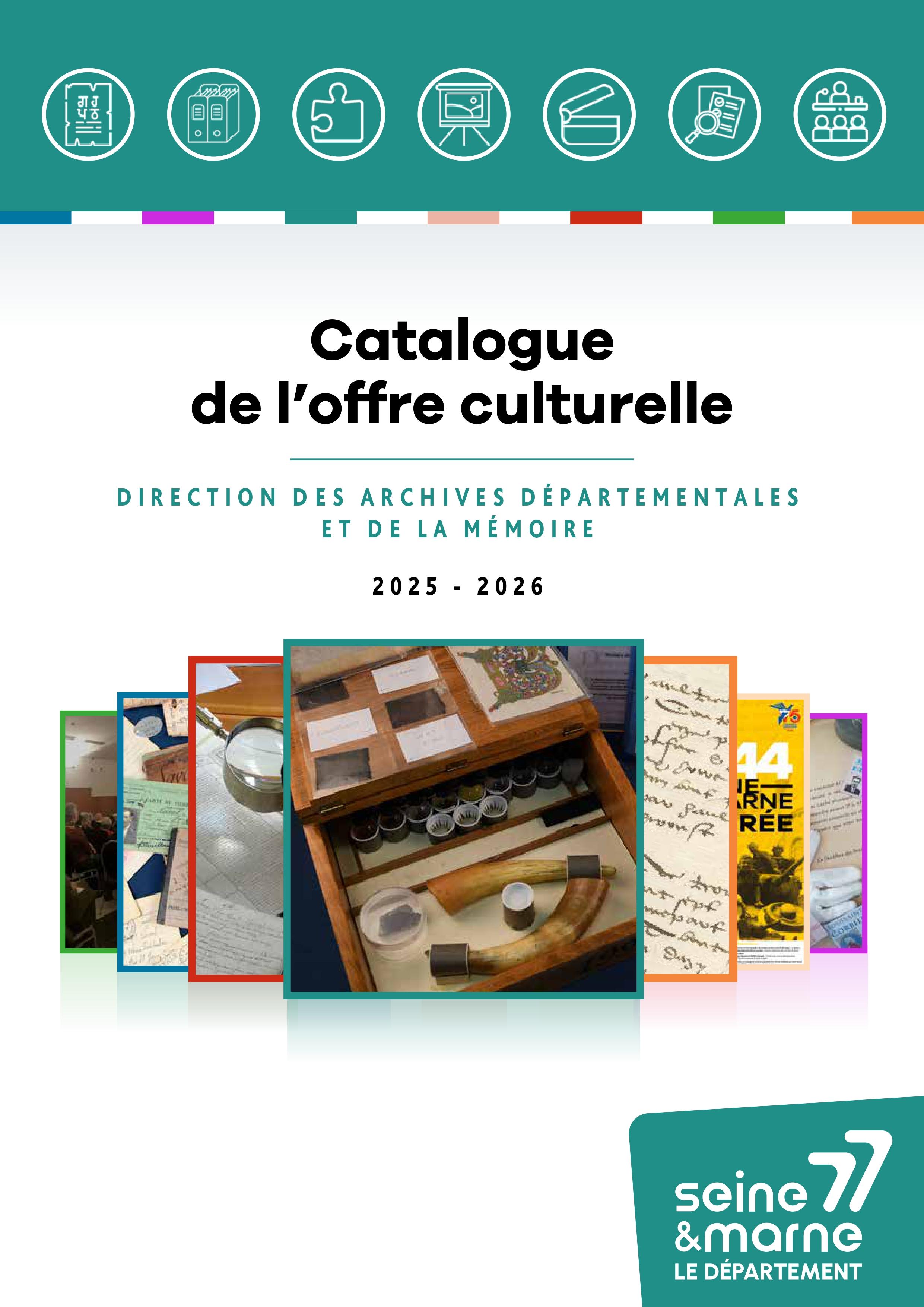 Page de couverture du catalogue de l'offre culturelle